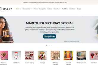 premium flower shop website design