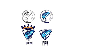 design a clever fishing logo for your business or merch