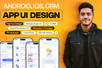 create mobile app and saas app UI UX design, wireframe in figma