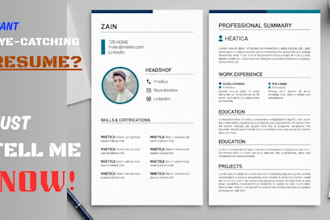 design a creative resume and CV that stands out