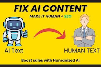 humanize ai generated content into natural, SEO writing