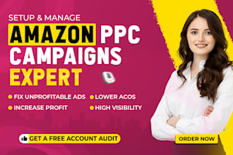 setup, manage amazon ppc campaigns and optimize amazon ppc ads campaigns
