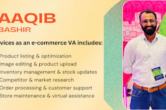 manage your amazon, shopify, and daraz store as a VA