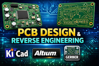 design double layer pcb, reverse engineer pcb and create accurate cad