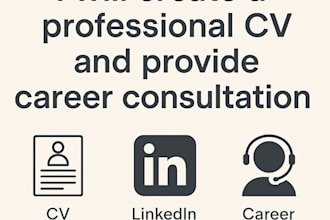 create a professional CV and provide career consultation