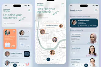 create ai dentist app, dentist booking app, dentist consultation app and website
