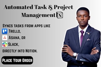 automate task management, project management system, custom workflows in notion