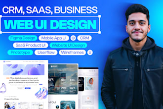 create website, landing page or saas app ui design with prototype
