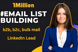 do niche targeted verified email list, b2b, bulk email list for email marketing