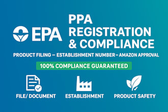 handle your epa registration, product compliance, and establishment number
