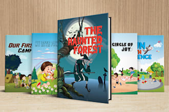 create unique kids book covers and magical illustrations