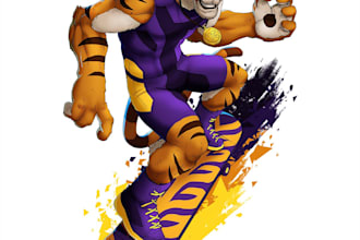 design premium cartoon mascot education and sports logo