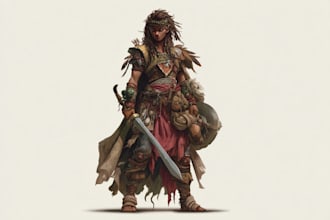 draw your dnd character art, portrait, fantasy illustration