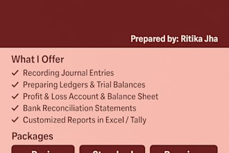 prepare financial reports and bookkeeping