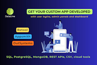 create dashboards, admin panels, and workflows with low code apps