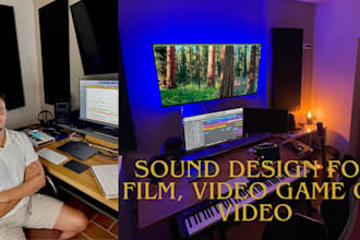 create cinematic sound design and audio effects for film, games, and trailers