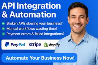 do stripe api paypal api rest api twilio shopify api integration and automation