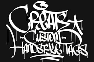 create a graffiti handstyle tag for your name or logo