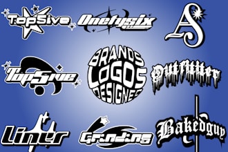 create y2k clothing tshirts logo for your brand