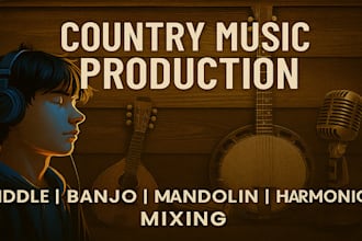 record professional mandolin, harmonica, harp, fiddle, banjo, mandolin for you