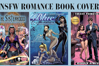 illustrate romance mafia dark sapphic sport nsfw comic fantasy gothic book cover
