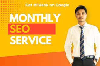 be your SEO expert and provide monthly service for google 1st page ranking