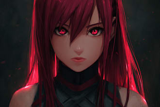 design a full color anime portrait digitally