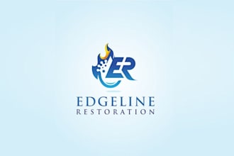 create water mold fire company restoration logo