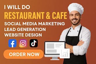 do tiktok social media manager  lead generation website for restaurants and cafe