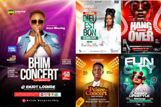 do professional concert event flyer design custom party festival music event