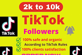 add many real active followers on tiktok 1k 3k 5k fast