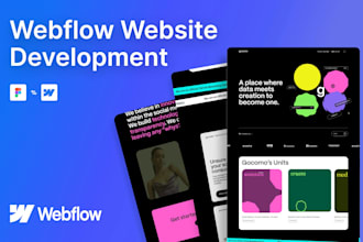 develop a webflow website with animations and interactions