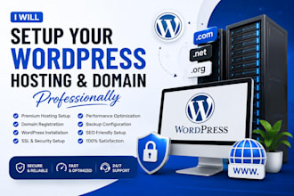 setup wordpress hosting and domain professionally
