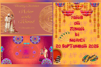 create desi wedding card