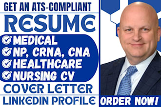 write medical CV, registered nurse practitioner, rn, crna, np, healthcare resume