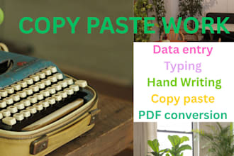 do copy paste and typing