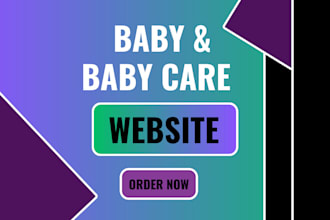 design a website for baby and baby care product