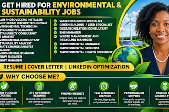write ats sustainability resume, esg resume and renewable energy CV
