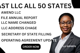 amend your llc details, file compliance reports, name change, and update fast
