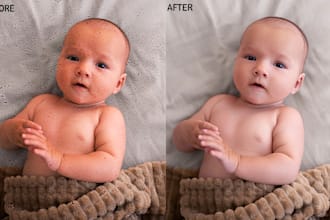 expertly retouch family, newborn, maternity, baby, and model photos in photoshop