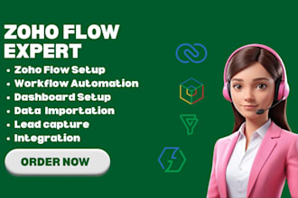 be your zoho flow expert, zoho crm, zoho campaign, zoho one expert, zoho creator
