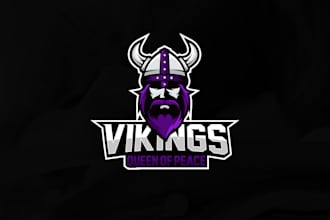 create a custom modern viking education brand logo