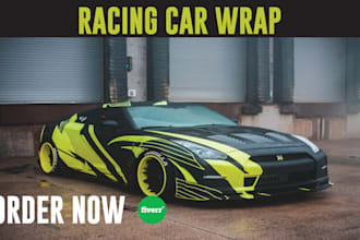 design racing car wrap, sports car wrap, itasha car wrap, race car vinyl wrap