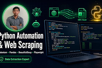 do python automation, web scraping and selenium bots