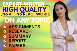 write finance, assignment, paper, report, research and summaries