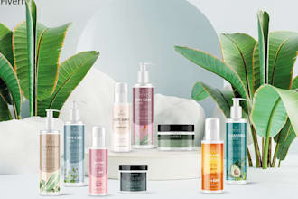 make brand cosmetic label design, perfume label or