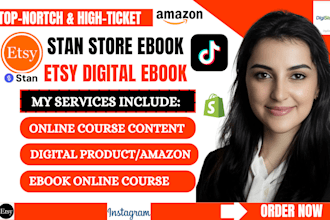 do digital ebook on etsy, canva ebook design, tiktok shop, digistore24, amazon