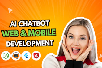 develop ai website, ai chatbot, ai mobile app, saas app and ai software