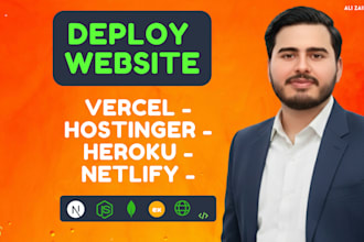 deploy react website on vercel, netlify, github, AWS, heroku, gcp