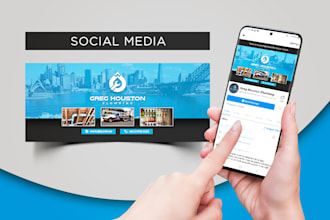 create branded social media cover or banner